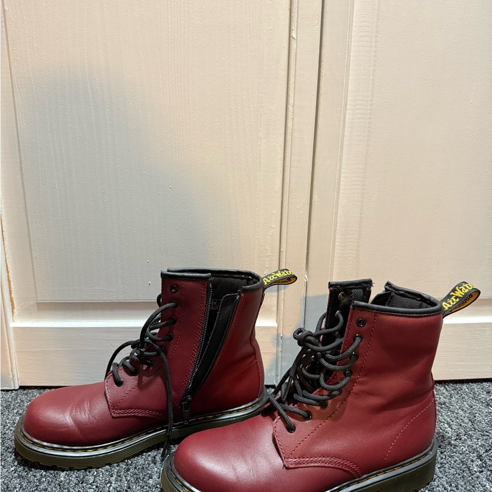Dr. Martens Cherry Red Lace-Up Boots